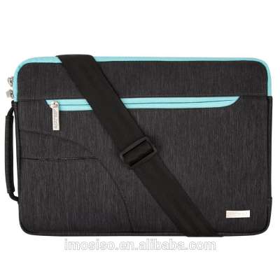 Mosiso laptop shoulder bag side pocket polyester business men's shoulder bag for computer